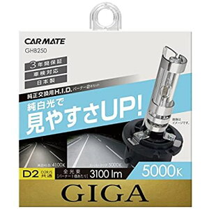 J[Cg ԗp HID  GIGA X[p[NA D2R D2S 5000K 3100lm ԌΉ { GHB250 D2R/S F(5000K)