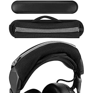 Geekria �w�b�h�o���h�J�o�[ + �p�b�h �Z�b�g ATH, JBL, Razer, SONY, Sennheiser, Samson Technologies, TurtleBeach �ɑΉ� �w�b�h�z���p�b�h (�u���b�N)
