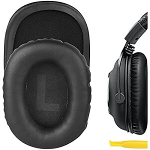 Geekria QuickFit �C���[�p�b�h �݊��� �p�b�h Logitech G Pro, G Pro X, G433, G233 �w�b�h�z���ɑΉ� �C���p�b�h/�C���[�N�b�V����/�C���[�J�b�v (�v���e�C�����U�[/�u���b�N)