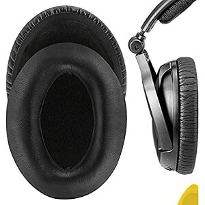 Geekria �C���[�p�b�h QuickFit �݊��� �p�b�h Sennheiser HD380 PRO, PC350, PXC350, PXE350, HME95, PC350 SE, HMEC250, HD380 �w�b�h�z���ɑΉ� �p�b�h �C���[/�C���[�J�b�v (�v���e�C�����U�[/�u���b�N)