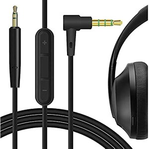 Geekria �P�[�u�� QuickFit �݊��� �I�[�f�B�I�R�[�h Bose Noise Cancelling Headphones 700, NCH 700, NC 700 Cable, Noise Cancelling 700, Noise 700, Headphones 700 �w�b�h�z���P�[�u���A2.5mm �ɓK������ �C�����C���}�C�N�Ɖ�