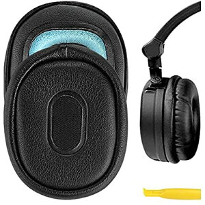 Geekria �C���[�p�b�h QuickFit �݊��� �p�b�h SONY MDR-NC40 �w�b�h�z���ɑΉ� �p�b�h �C���[/�C���[�J�b�v (�v���e�C�����U�[/�u���b�N)