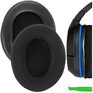 Geekria �C���[�p�b�h Comfort �݊��� �p�b�h TurtleBeach Stealth 400, 500X, 700X, 420X, Ear Force XO SEVEN, XP500, PX5, PX4, X42 �w�b�h�z���ɑΉ� �p�b�h �C���[/�C���[�J�b�v (���b�V���t�@�u���b�N/�u���b�N)