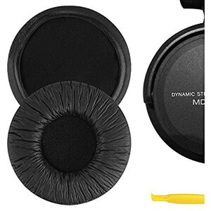 Geekria QuickFit �C���[�p�b�h �݊��� �p�b�h SONY MDR-V500DJ, MDR-V500 �w�b�h�z���ɑΉ� �C���p�b�h/�C���[�N�b�V����/�C���[�J�b�v (�v���e�C�����U�[/�u���b�N)