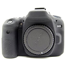 対応 Canon キヤノン PEN EOS 90D カメラカバー シリコンケース シリコンカバー カメラケース 撮影ケース ライナーケース カメラホルダー、Koowl製作、外観が上品で、超薄型、品質に優れており、耐震・耐衝撃・耐磨耗性が高い (ブラック)