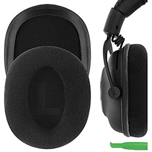 Geekria Comfort �C���[�p�b�h �݊��� �p�b�h Logitech G Pro, G Pro X, G433, G233 �w�b�h�z���ɑΉ� �C���p�b�h/�C���[�N�b�V����/�C���[�J�b�v (�x���A/�u���b�N)