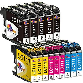ブラザー Brother LC111 互換インク ブラザー互換インクカートリッジ LC111-4pk ×3パック +LC111BK×2（計14個入り）大容量 残量検知機能 【Clorisun】