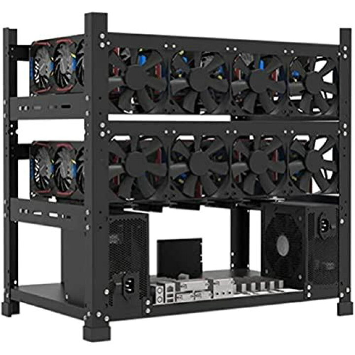 楽天市場】12GPU マイニングリグフレーム, スチール オープンエア 