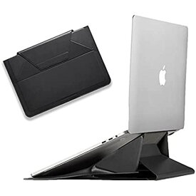 MOFT ノートパソコンスタンド PCスタンド 二段階調整可能 超軽量 超極薄 Macbook Pro/Air/タブレット/その他ノートPC 最大15.6インチまで対応 (PCケース（15〜16インチ）, ブラック)