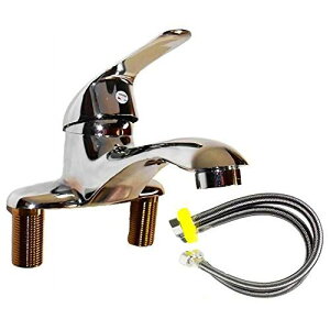 洗面台用 シングルレバー 混合 水栓 蛇口 給水フレキ管 50cm 2本セット 賃貸アパマンにも最適