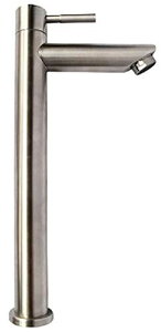 Life System 洗面用 シングルレバー 単水栓 ステンレス製 ロング水栓 蛇口 立水栓 洗面 手洗いボウル ST76 (単水栓)