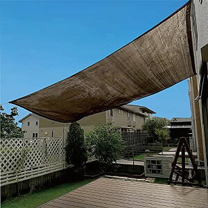 サンシェード 日よけ シェード 【紫外線95%カット!通常の1.6倍の生地を使用した厚みのあるサンシェード】 ベランダ 日除けシェード 遮光率85% UVカット ダークブラウン (3m×3m)