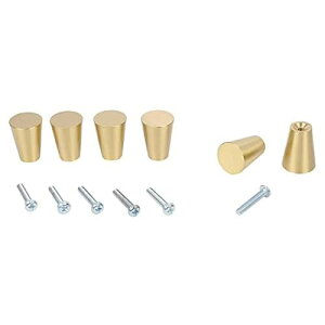 真鍮 取っ手 ゴールド 直径20mm 長さ25mm 6個入り 取付ボルト付き 家具 引き出し おしゃれ アンティーク タンス 修理 交換