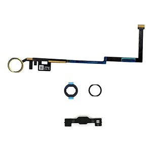 �z�[���{�^�� �����p iPad 6 ��6���� 9.7�C���` 2018 (A1893 A1954) iPad 5 ��5���� 2017 (A1822 A1823) �t���b�N�X�P�[�u���R�l�N�^�[ (�z���C�g�S�[�������O)