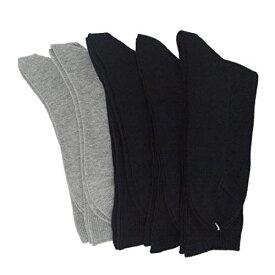 [レモコロ] 日本製 ソックス 消臭機能 超幅広ゆるゆる綿の靴下 5足組 22-24cm 24-26cm 26-28cm 28-30cm ブラック3足、グレー2足