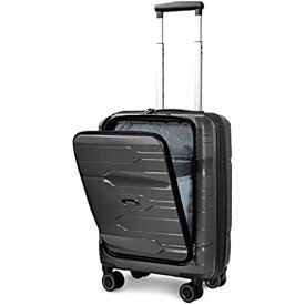 TABITORA(タビトラ) スーツケース キャリーケース 機内持込 トップオープン フロントオープン 拡張ファスナー 大容量 TSAロック 超軽量 旅行 出張 ビジネス グレー