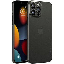 iPhone 13 Pro Max対応ケース 0.3mm超薄型 memumi? 全面保護カバー 指紋防止 傷付き防止 6.7インチ 人気ケース?カバー（半透明マットブラック） マットブラック(半透明)