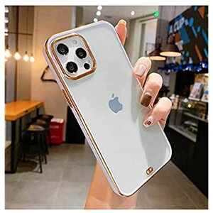 lili iPnone クリア ケース メッキ ゴールド 韓国 かわいい おしゃれ 人気 インスタ 流行 くすみ 耐衝撃 (パープル, iPhone7/8/SE)