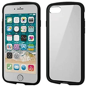 GR iPhone SE 2 2020 / 8 / 7 Ή P[X ϏՌ×t[ TOUGH SLIM LITE [wʃNA^Cv] ubN PM-A19ATSLFCBK