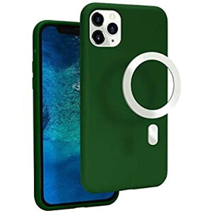 VECI iPhone 11 Pro }OlbgP[XA}OZ[tANZT[ΉAVRfށA}Olbg [MagSafe] (iPhone 11 Pro, Dark Green)