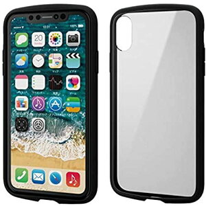 GR iPhone XR P[X ϏՌ×t[ TOUGH SLIM LITE [wʃNA^Cv] ubN PM-A18CTSLFCBK