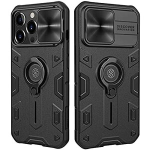 Nillkin iPhone 13 pro �P�[�X �v�V�ی�P�[�X �M�����N�V�[iPhone 13 pro �J�o�[ �yTPU�{PC�z�Ϗ� �X���C�h�� �J���������Y�ی� �y�����O�z���_�[�t�݌v�z(iPhone 13 pro
