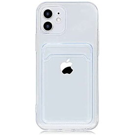 iPhone12 ケース クリアケース tpuバンパー 薄型 黄変防止 耐久 すり傷防止 カード収納 ワイヤレス充電対応 ストラップホール付き アイフォン 12 カバー (iPhone12 6.1")