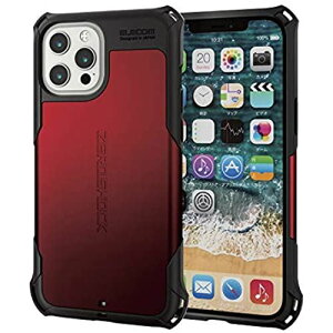 �G���R�� iPhone 12 Pro Max �P�[�X Qi�[�d�Ή� �n�C�u���b�h ZEROSHOCK �ϏՌ� �X�^���_�[�h ���b�h PM-A20CZERORD