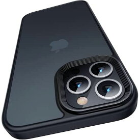 Meifigno iPhone13 Pro ケース マット半透明 [米軍レベル保護とMagSafeとの互換性] ソフトなTPU+かたいPC [2021新型] 耐衝撃 指紋防止 ワイヤレス対応 アイフォン13 Pro 黒