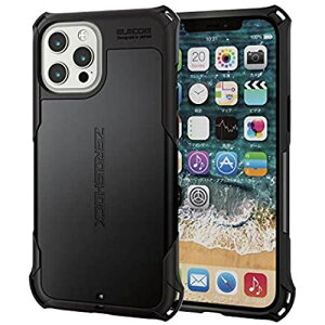 GR iPhone 12 Pro Max P[X Qi[dΉ nCubh ZEROSHOCK ϏՌ X^_[h ubN PM-A20CZEROBK