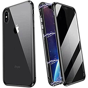 Smoony iPhoneXS �p�K���X�P�[�X/iPhoneX �p�K���X�P�[�X �`�����h�~ �A���~ �o���p�[ �\�� �O�� ���ʋ����K���X360°�S�ʕی� �}�O�l�b�g�� �A�C�t�H��XS �A�C�t�H��X �J�o�[ ... iPhoneX/XS �u���b�N