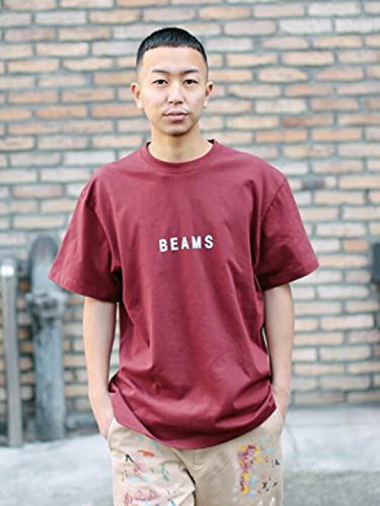 楽天市場 ビームス Beams 半袖プリントtシャツ ロゴ Tシャツ 21ss メンズ Burgundy T M Bストア
