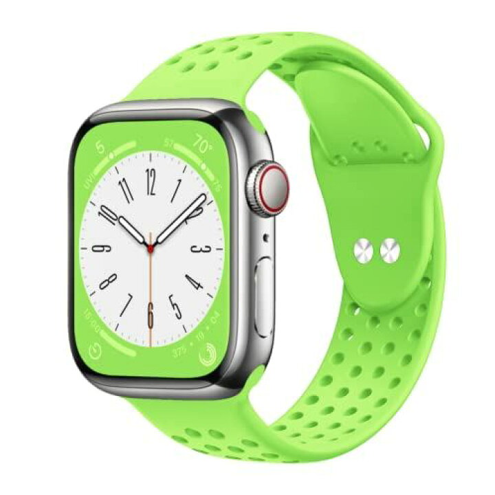 コンパチブル Apple Watch バンド アップルウォッチ バンド 38mm 40mm 41mm 42mm 44mm 45mm 49mm  for iWatch Ultra SE Series ... 38/40/41mm M/L アップルグリーン