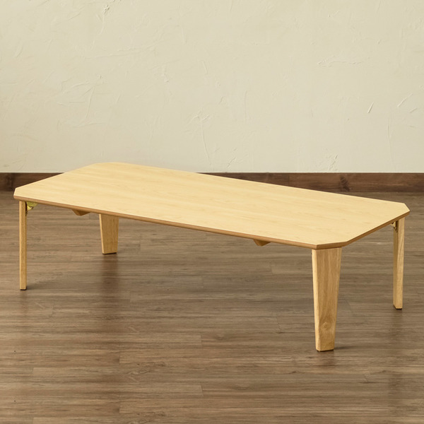 折りたたみテーブル ローテーブル 幅115cm 長方形 ナチュラル 完成品 折り畳みテーブル リビング ダイニング - 3