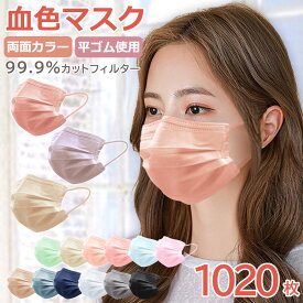 血色マスク 不織布 カラー 血色カラー 50枚 ×20箱 不織布 在庫あり 耳が痛くならない くちばし型 両面同色 不織布マスク 3Dマスク くちばし マスク 高密度フィルター バイカラー マスク 花粉 99% cicibella シシベラ マスク