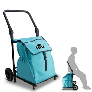 TMZ ショッピングカート、買い物カート、折り畳み式 ショッピングキャリー、収納 保冷 保温 エコバッグ 買い物 おしゃれ い シンプル 便利 コンパクト 軽量 キャンプ 運動会、座って休憩で