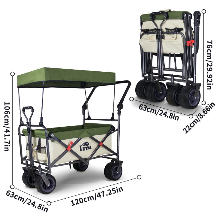 楽天市場】TMZ アウトドア用キャリーカート 屋根付き 折りたたみ式 アウトドアワゴン 屋根付き 大容量キャリーワゴン 耐荷重120kg 組み立て不要  ワイルド マルチキャリー 4輪 大型タイヤ アウトドア レジャー スポーツ : Tmz Outdoor Products Shop