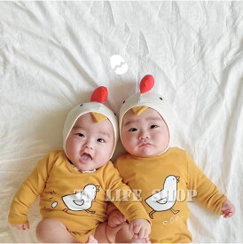 【即納】2点セット ベビー 赤ちゃん ロンパース 帽子付き 長袖 半袖 子供 ひよこ コスプレ ハロウィン 衣装 パーティー 撮影 おしゃれ 動物 着ぐるみ ベビー 可愛い 新生児 可愛い ベビー服