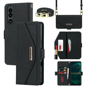 Sony Xperia 5 III �V�����_�[ PU�v �g�уP�[�X �\�j�[ �G�N�X�y���A Sony Xperia 5 III SO-53B / SOG05�X�}�z�P�[�X �P�[�X �蒠�^ �J�[�h�|�P�b�g �J�[�h���� �X�^���h�@�\ �J�[�h���[