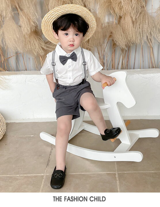楽天市場 子供服 スーツ 男の子 半袖 キッズ フォーマル 男の子 スーツ 夏 おしゃれ 半袖 シャツ 子供スーツ 入園式 おしゃれ 誕生日 キッズスーツ 男子 小学校 男 サスペンダー 蝶ネクタイ付き 3点セット 冠婚葬祭 七五三 紳士服 撮影 春 夏 上下セット かっこいい オシャレ