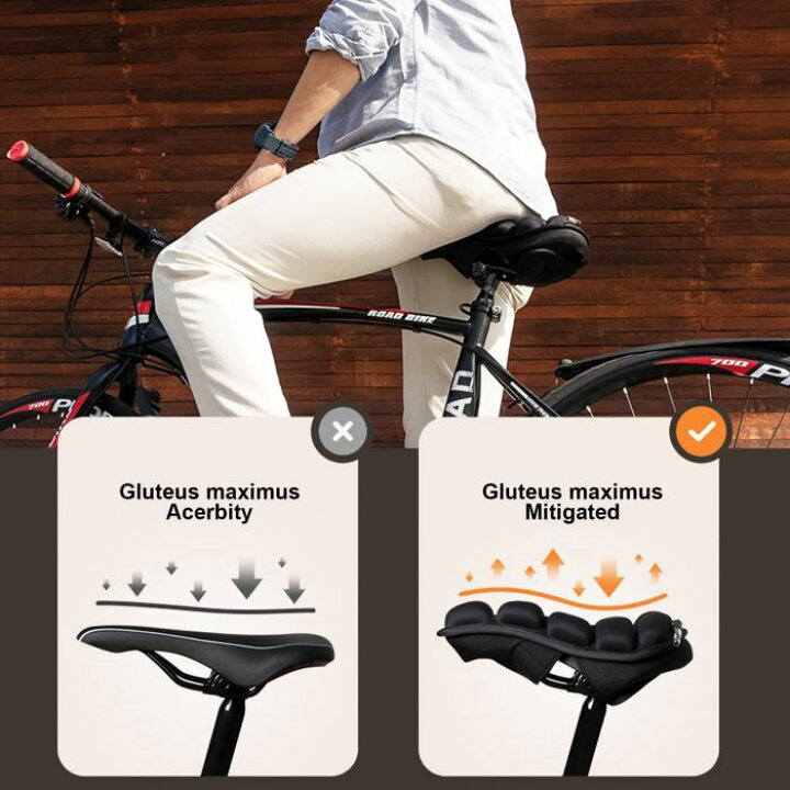 サドルカバー 自転車 ママチャリ クッション 痛くない 4D レディース メンズ 衝撃吸収 負担軽減 痛み防止 低反発 大型 サドル シティサイクル フィットネスバイク 大型サドル 着後レビューでプレゼント 柔らかい 疲労軽減 人間工学デザイン お尻が痛くなり ... サドルカバー 自転車 ママチャリ クッション 痛くない 4D レディース メンズ 衝撃吸収 負担軽減 痛み防止 低反発 大型 サドル シティサイクル フィットネスバイク 大型サドル 着後レビューでプレゼント 柔らかい 疲労軽減 人間工学デザイン お尻が痛くなりにくい 速乾