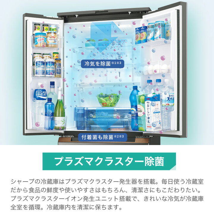 楽天市場】シャープ フレンチドア冷蔵庫 457L プラズマクラスター搭載 
