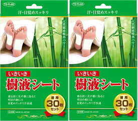 【送料無料】天然樹液吸水パワー、足裏シートの定番！NEWいきいき樹液シート 徳用30枚入“2箱セット”【足裏シート】