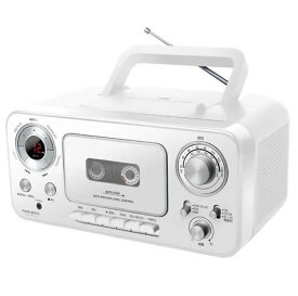 CDラジオカセットレコーダー CD-C330 CDラジカセ ANABAS アナバス 太知 CD再生 カセットテープ　ワイドFM スピーカー内蔵 AC電源/乾電池 ホワイト CD-C330W