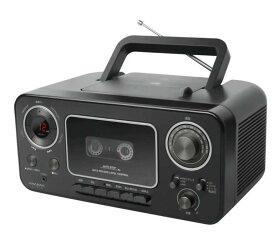 CDラジオカセットレコーダー CD-C330B ブラック CDラジカセ ANABAS アナバス 太知 CD再生 カセットテープ　ワイドFM スピーカー内蔵 AC電源/乾電池