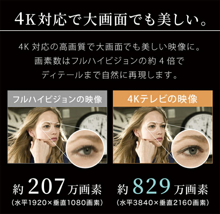 楽天市場】［未使用品］ 4K対応 50型 50インチ ハイビジョン液晶テレビ 
