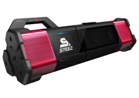 パイオニア Pioneer ポータブル スピーカー ミュージックシステム STEEZ AUDIO レッド STZ-D10T-R 防滴構造 AC/乾電池の2電源対応