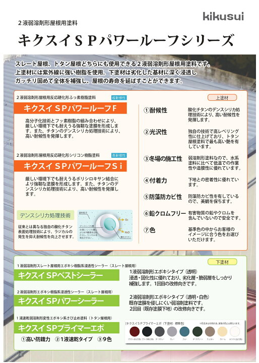 楽天市場】キクスイ SPパワールーフ Si つや有り 【15KGセット 