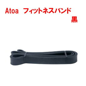 【手軽にトレーニング】トレーニング エクササイズ バンド 筋トレバンド チューブバンド フィットネス バンド トレーニング器具 体幹 強化 腕力 下半身 強化 ストレッチ 自宅トレーニング 家庭用 【Atoa フィットネスバンド 黒 幅21mmX円周20cm】9Z-A-TR-0-0017