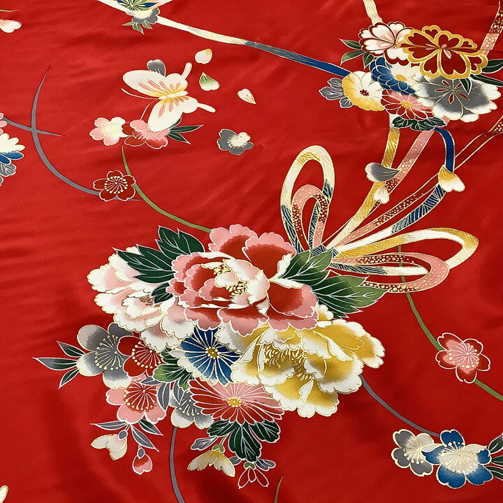楽天市場】生地 【 シルク プリント 和柄 】 正絹 和柄 和生地 桜 手毬 